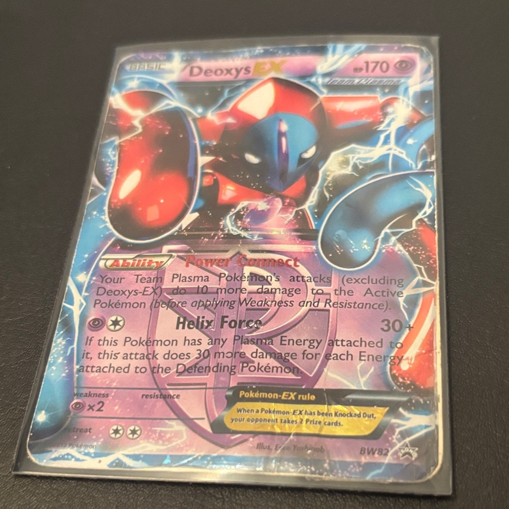 Pokemon Deoxys EX Holofoil Card - Red & Blue Accents